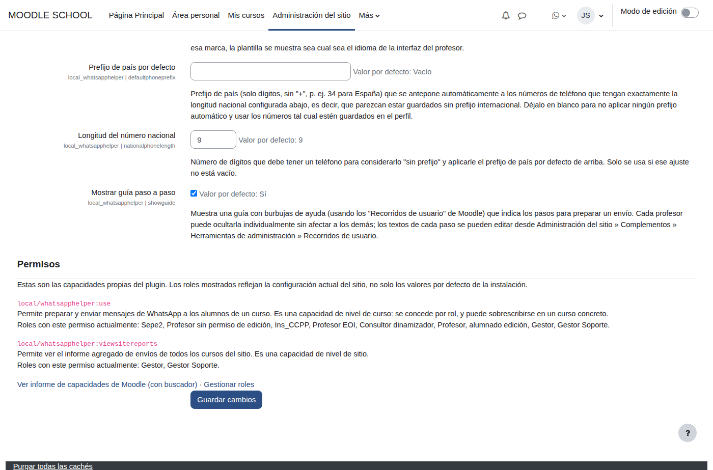 Resumen de permisos de WhatsApp Helper
